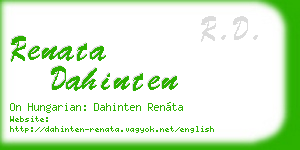 renata dahinten business card
